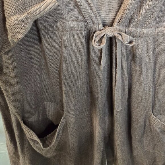 Torrid Brown Cardigan Size 1 Tie Waist Hood Soft - Picture 10 of 10